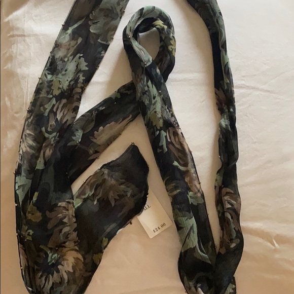 Anthropologie Ebony Skinny Scarf - Picture 2 of 4